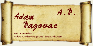 Adam Magovac vizit kartica